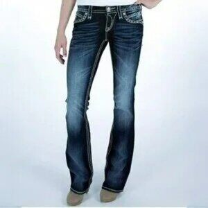 Rock Revival Elaina Bootcut Jeans Womens 30 Embellished Denim